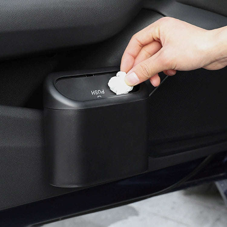Vehicle Trash Can Bin Rubbish Bin Organizer Car-mounted Trash Storage Box, Trash Can Bin
