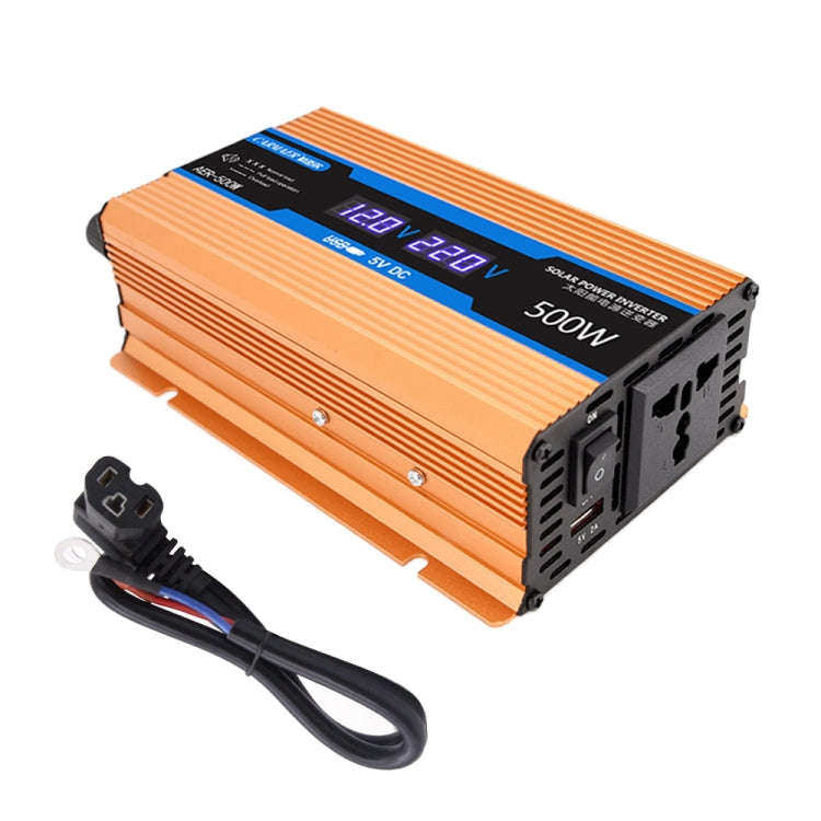 Carmaer 48V to 220V 500W Car Multi-function Double Digital Display Inverter Household Power Conve...