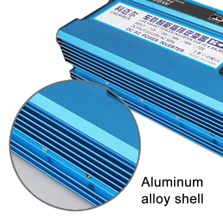 Carmaer 12V to 220V 1200W Double Cigarette Lighter Car Double Digital Display Inverter Household ...
