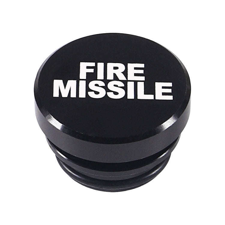 2 PCS Car / Motorcycle FIRE MISSILE Letter Metal Cigarette Lighter Dust Cover, FIRE MISSILE (Blac...