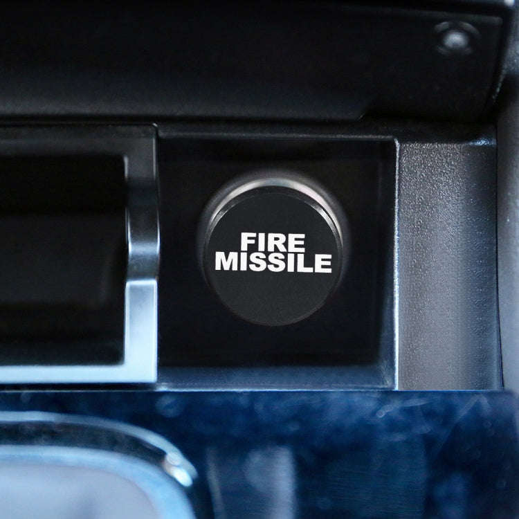 2 PCS Car / Motorcycle FIRE MISSILE Letter Metal Cigarette Lighter Dust Cover, FIRE MISSILE (Blac...