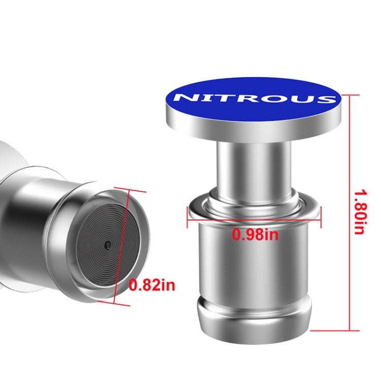 2 PCS 12V Car / Motorcycle NITROUS Letter Metal Cigarette Lighter Cigarette Butt, NITROUS