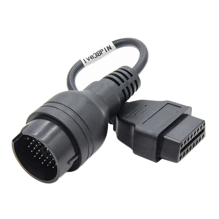38Pin to 16Pin Truck OBD2 Conversion Cable OBDII Diagnostic Adapter Cable for Iveco, 38Pin to 16P...