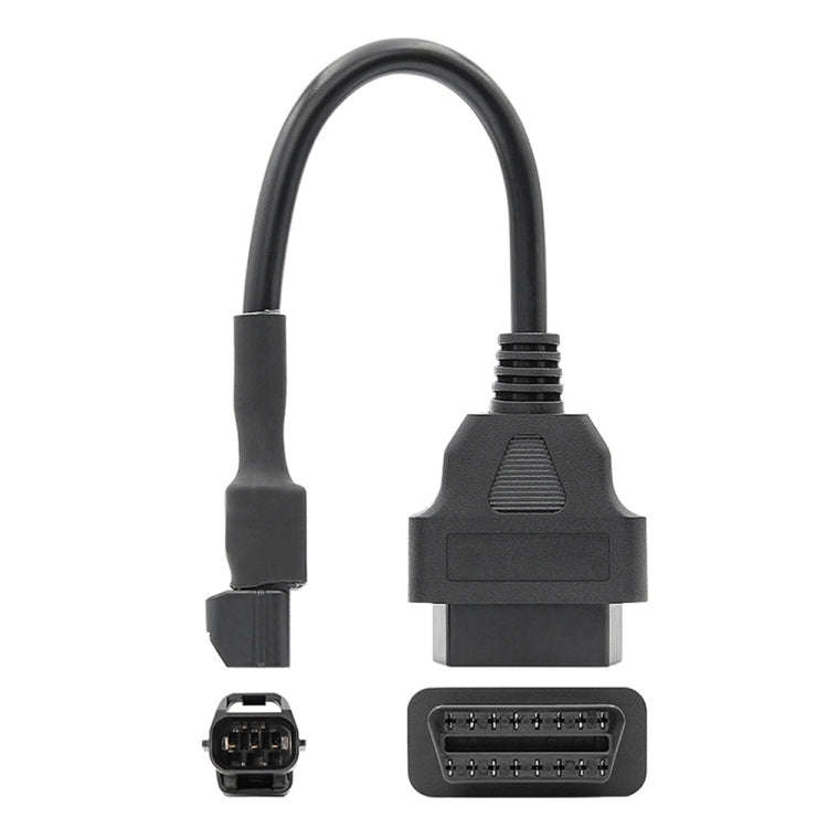 16Pin to 3Pin Motorcycles OBD2 Conversion Cable OBDII Diagnostic Adapter Cable for KYMCO, 16Pin t...