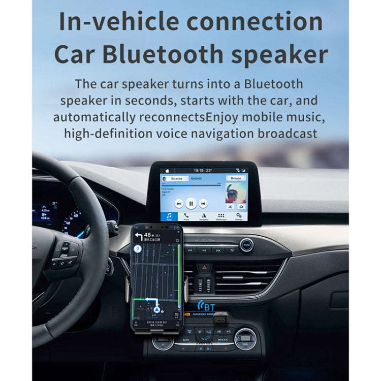 A60 3 in 1 Car Bluetooth Receiver Transmitter 3.5AUX Hands-free Call, A60