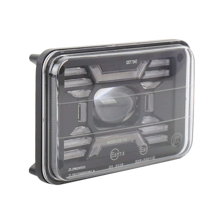OL-2051S 1 Pair 4x6 inch Off-road Vehicle Modified Angel Devil Eyes Rectangular Headlight, OL-2051S