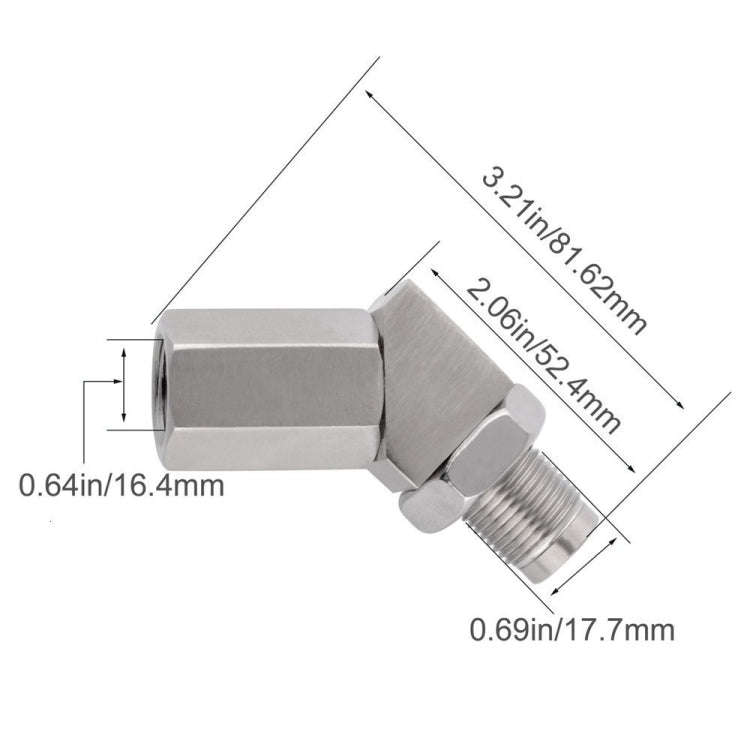 Car 45 Degree Oxygen Sensor M18x1.5 Adapter, 45 Degree
