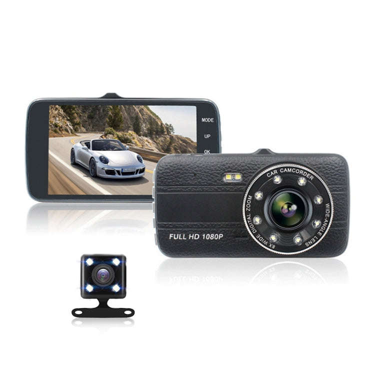 D910 4 inch 1080P HD Night Vision Dual Record Driving Recorder, D910 Dual Record
