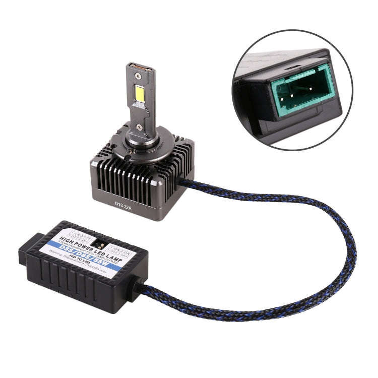 1 Pair D Series D3S Car HID Ballast to LED Headlight DC12V / 35W / 6000K / 5000LM, D3S