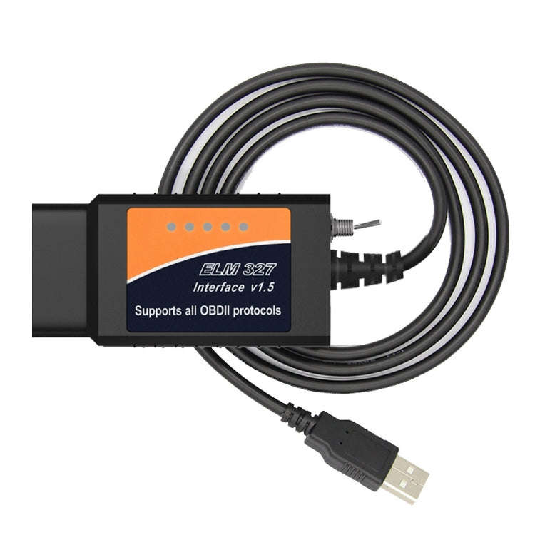 OBD ELM327 V1.5 USB Car Fault Diagnostic Cable with Switch, ELM327 V1.5 with Switch (Black), ELM3...