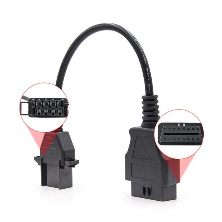 8Pin to 16Pin Car OBD2 Conversion Cable OBDII Diagnostic Adapter Cable for Volvo, For Volvo 8 Pin...