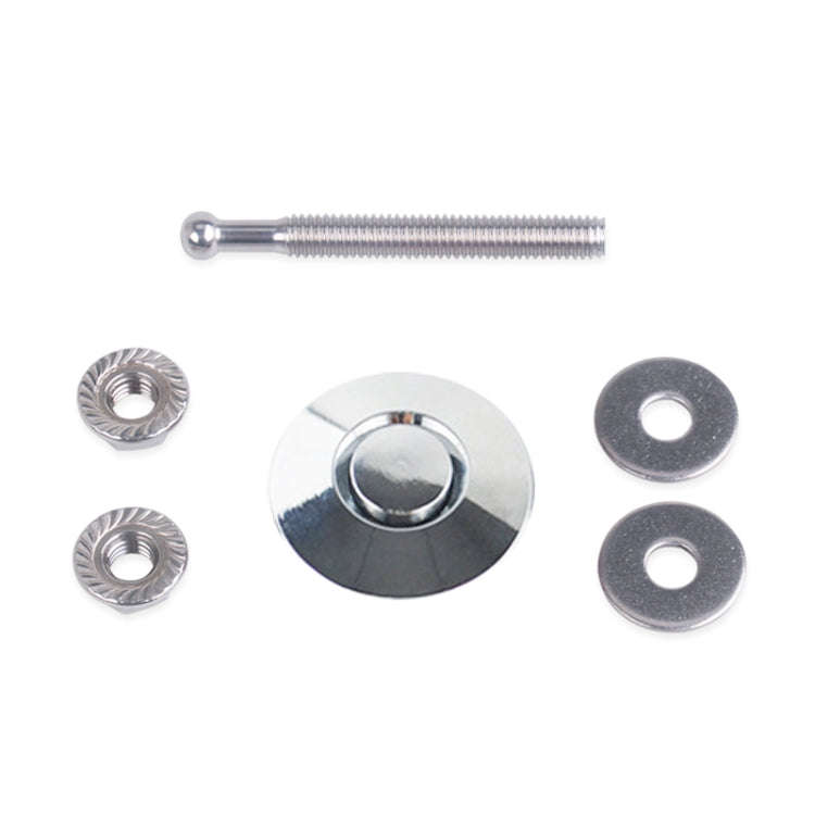 54mm Stainless Steel Quick-pins Push Button Billet Hood Pins Lock Clip Kit, 54mm (Silver), 54mm (...