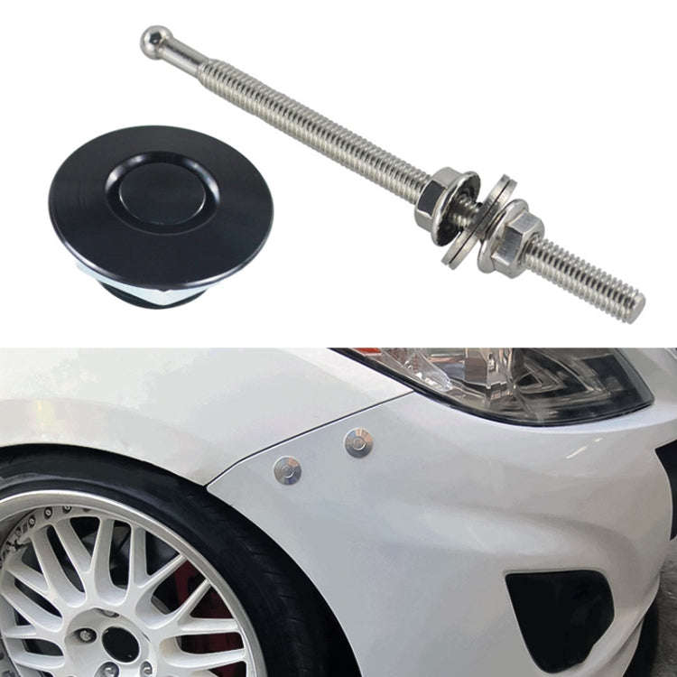 100mm Stainless Steel Quick-pins Push Button Billet Hood Pins Lock Clip Kit, 100mm (Red), 100mm (...