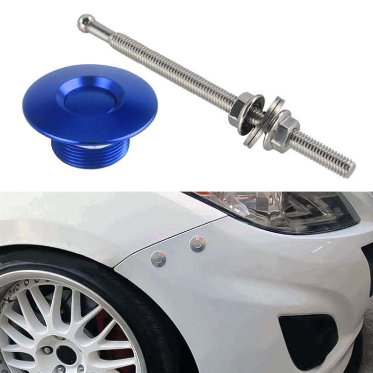 100mm Stainless Steel Quick-pins Push Button Billet Hood Pins Lock Clip Kit, 100mm (Red), 100mm (...