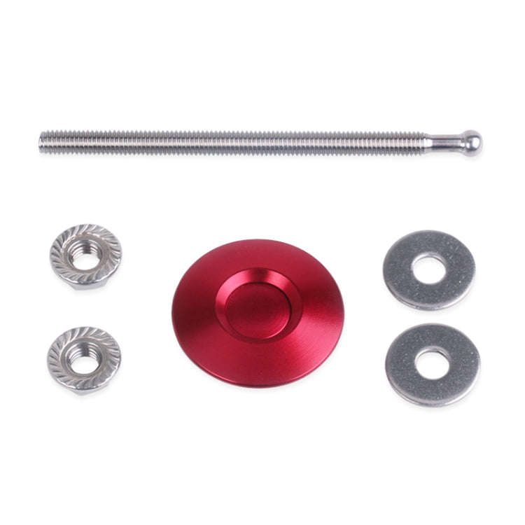 100mm Stainless Steel Quick-pins Push Button Billet Hood Pins Lock Clip Kit, 100mm (Red), 100mm (...
