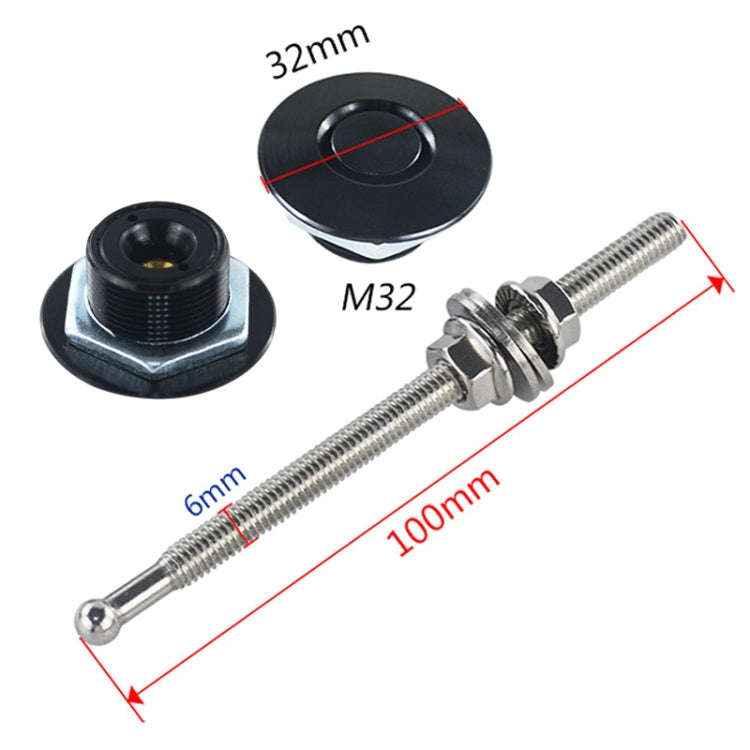 100mm Stainless Steel Quick-pins Push Button Billet Hood Pins Lock Clip Kit, 100mm (Red), 100mm (...