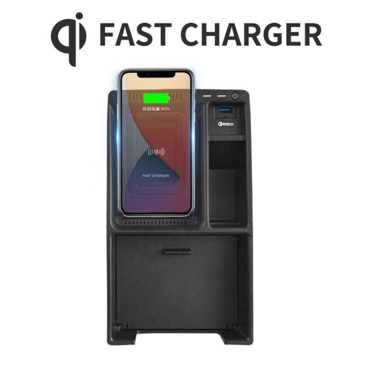 HFC-1050 Car Qi Standard Wireless Charger 10W Quick Charging for Audi A4L 2017-2022, Left Driving...