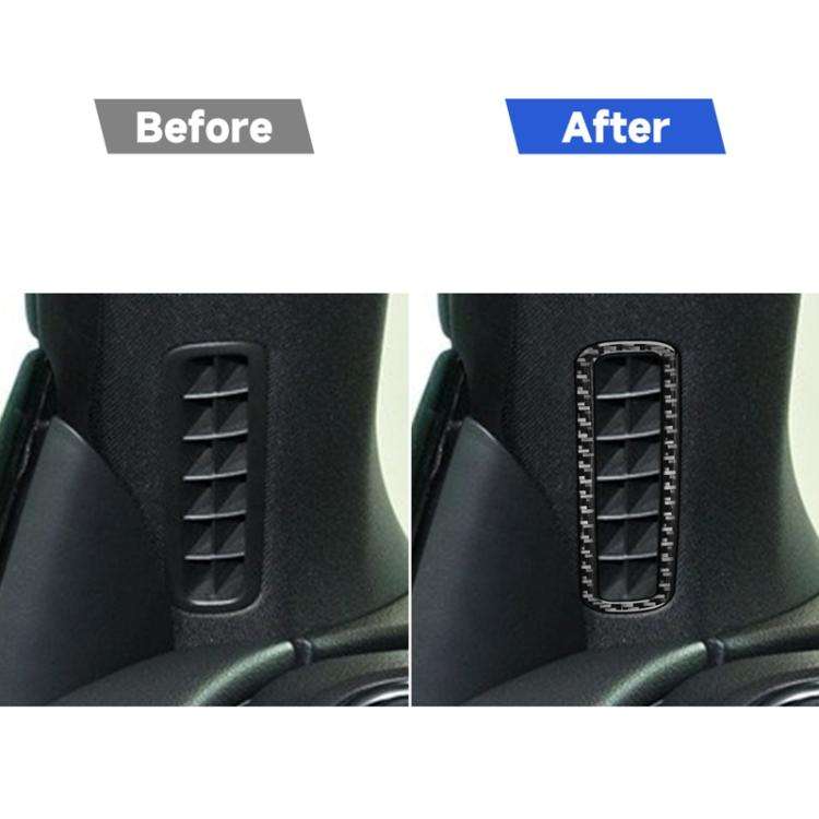 2 PCS / Set Carbon Fiber Car A-pillar Air Outlet Frame Decorative Sticker for Volkswagen Scirocco...