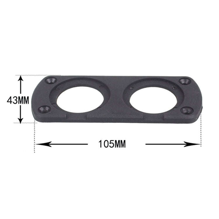 5 PCS 2-Hole Car Modified USB Charging Voltmeter Cigarette Lighter Panel, 2-Hole