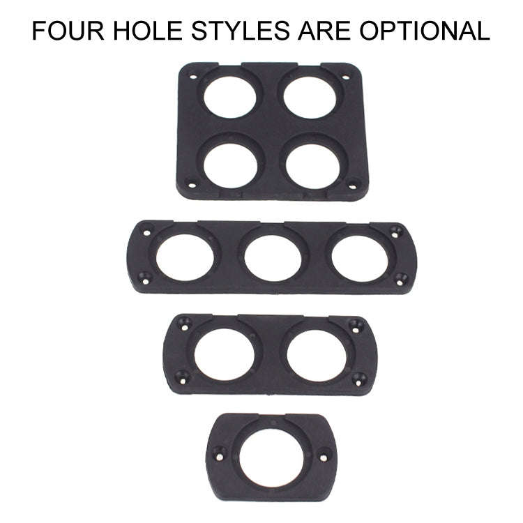 5 PCS 3-Hole Car Modified USB Charging Voltmeter Cigarette Lighter Panel, 3-Hole