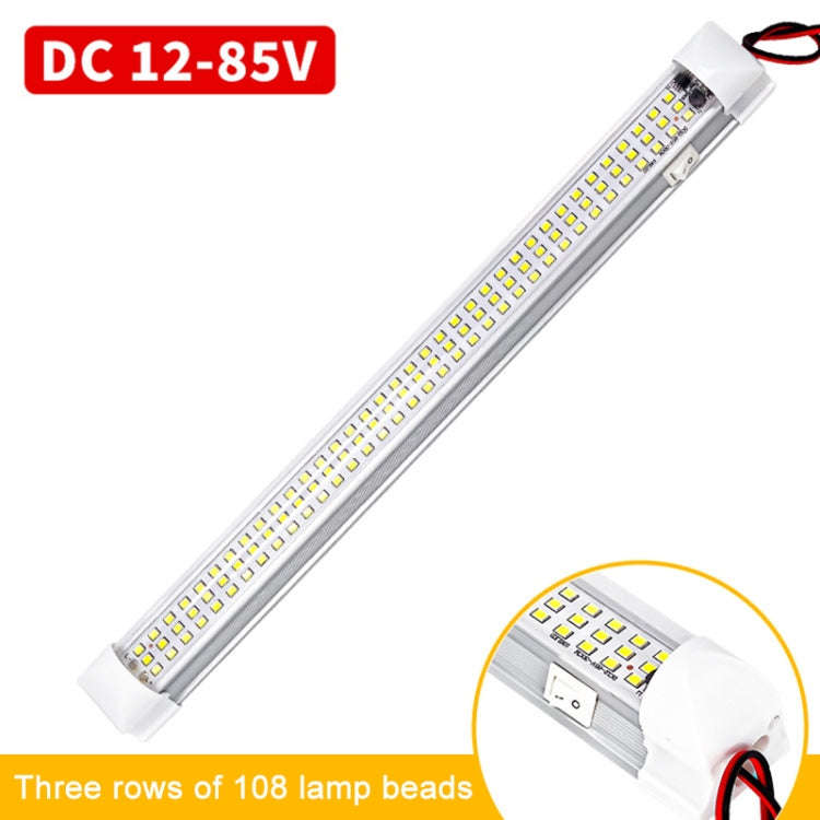 2 PCS ZS-3333 Side Switch Type 12-80V High Bright 108LEDs Car Dome Light Cabin Light Bar, ZS-3333...