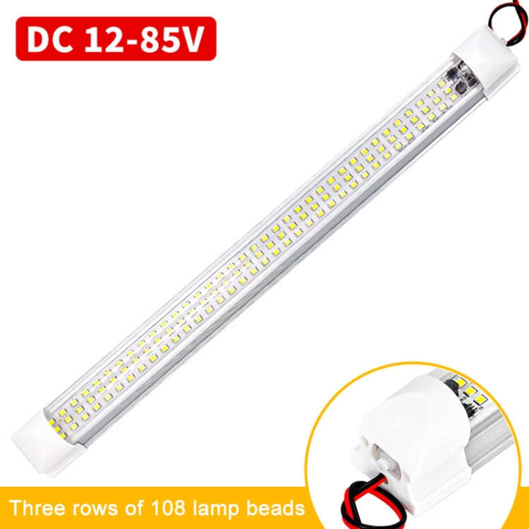 2 PCS ZS-3333 Top Switch Type 12-80V High Bright 108LEDs Car Dome Light Cabin Light Bar, ZS-3333 ...