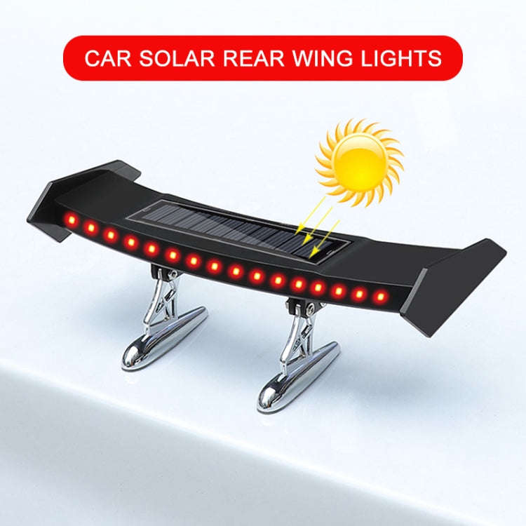 Car Mini Rear Wing with Light Solar Anti-collision Tail Light, Mini Rear Wing
