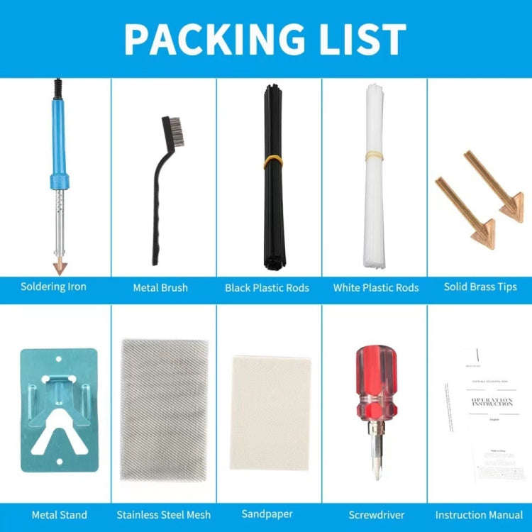 80W Electric Soldering Iron Plastic Welding Machine Car Bumper Repair Plier Set, EU Plug, Bumper ...