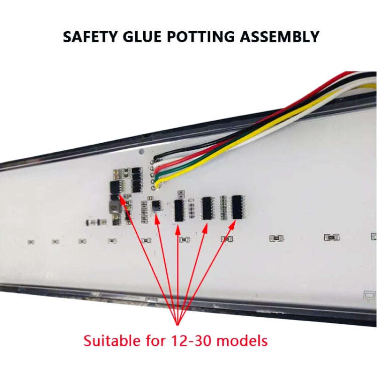 2 PCS Heavy-duty Truck Trailer 147LED Light Guide Three-color Brake Light
