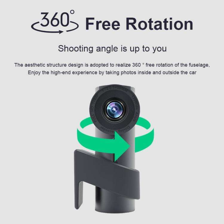 Car WiFi Single Camera Hidden 360 Degree Rotation Car Driving Recorder, WiFi Single Camera