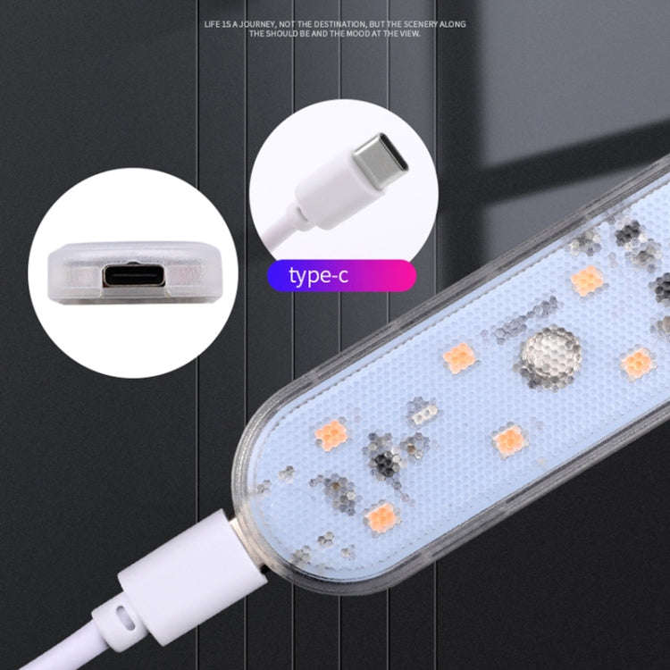 USB-C / Type-C Single Color Touch Switch Control Car Foot Ambient Light, Ice Blue Light, Pink Lig...