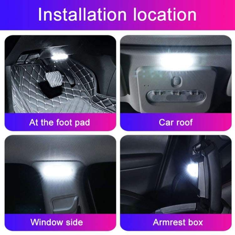 USB-C / Type-C Single Color Touch Switch Control Car Foot Ambient Light, Ice Blue Light, Pink Lig...
