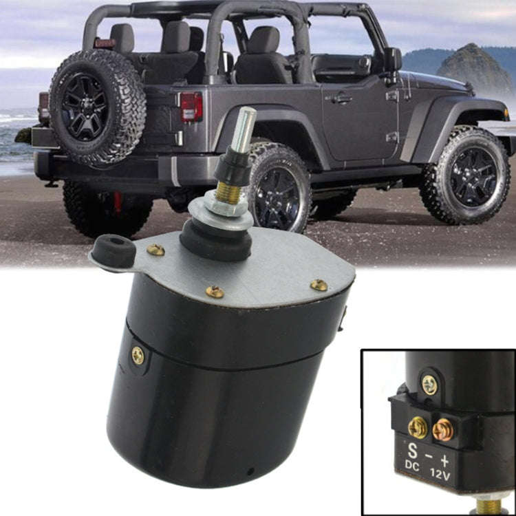 Caravan 12V Front Windshield Wiper Motor 01287358 for Willys Jeep Tractor, Short Shaft