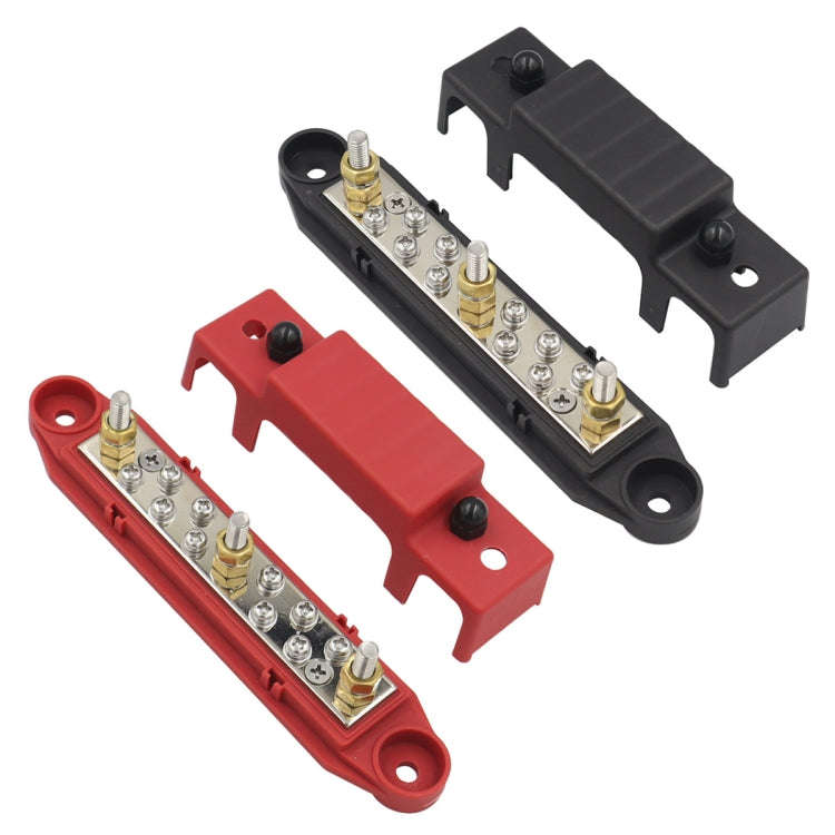 1 Pair 48V 150A M6 Power Distribution Terminal Block Battery Bus Bar Set with Terminal Block, M6 ...