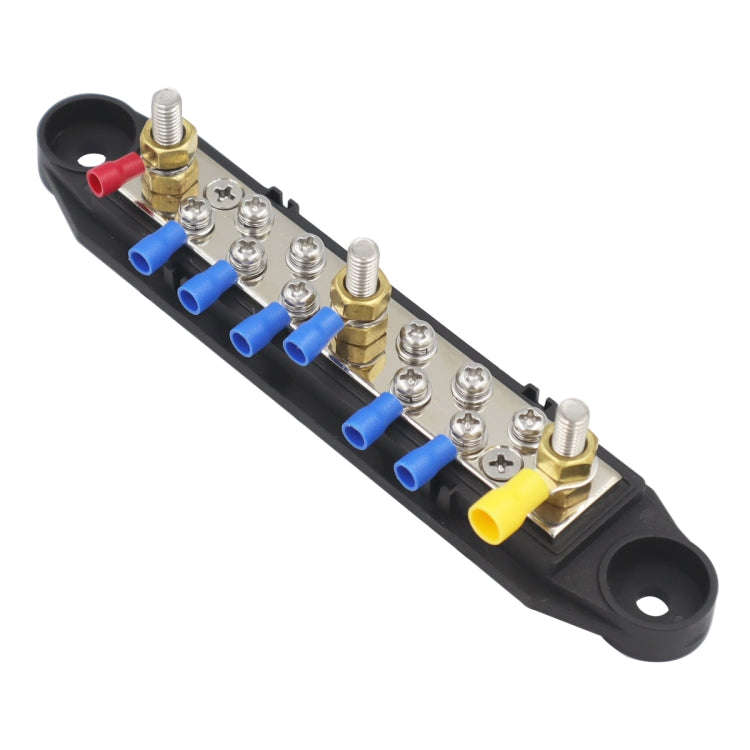 1 Pair 48V 150A M6 Power Distribution Terminal Block Battery Bus Bar Set with Terminal Block, M6 ...