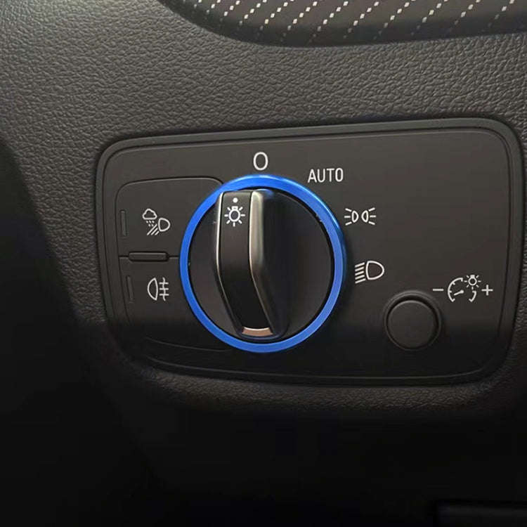 Car Headlight Switch Ring Trim Sticker Decoration for Audi Q2