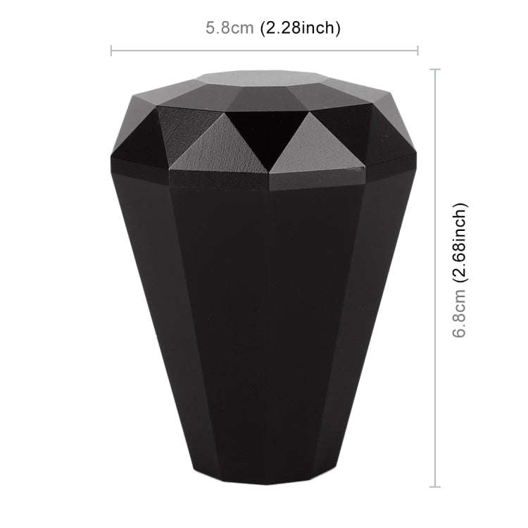 Universal Car Diamond Shape Metal Gear Shift Knob, Black, Blue, Purple, Red, Silver