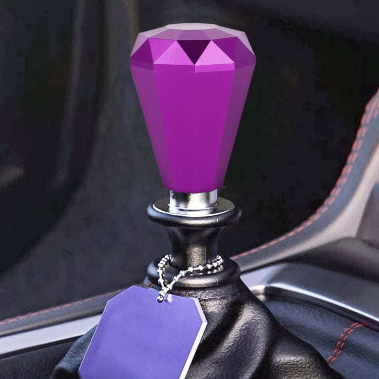 Universal Car Diamond Shape Metal Gear Shift Knob, Black, Blue, Purple, Red, Silver