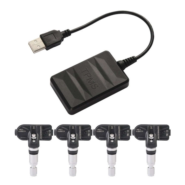 USB TPMS Tire Pressure Monitoring System Android with Internal Sensor for Car Radio DVD Player, w...