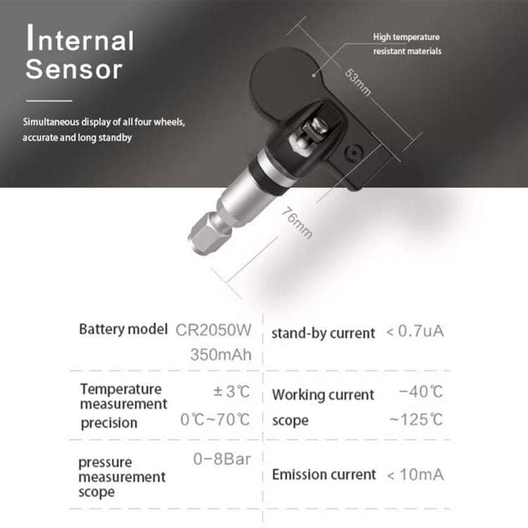 USB TPMS Tire Pressure Monitoring System Android with Internal Sensor for Car Radio DVD Player, w...
