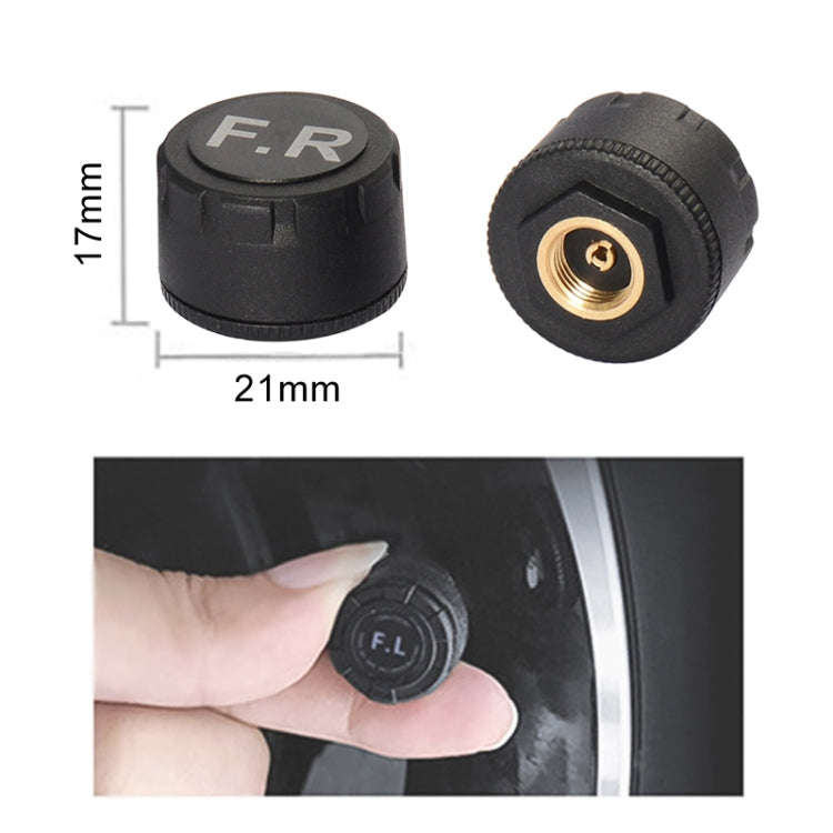 Car High Precision Solar Charging Tire Pressure Monitoring System TPMS, External Beep Sensor, Ext...