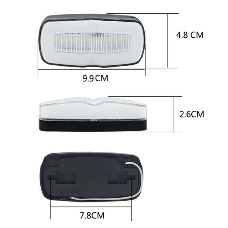 2 PCS MK-190 Truck LED Side Marker Light, MK-190 (Red Light), MK-190 (White Light), MK-190 (Yello...