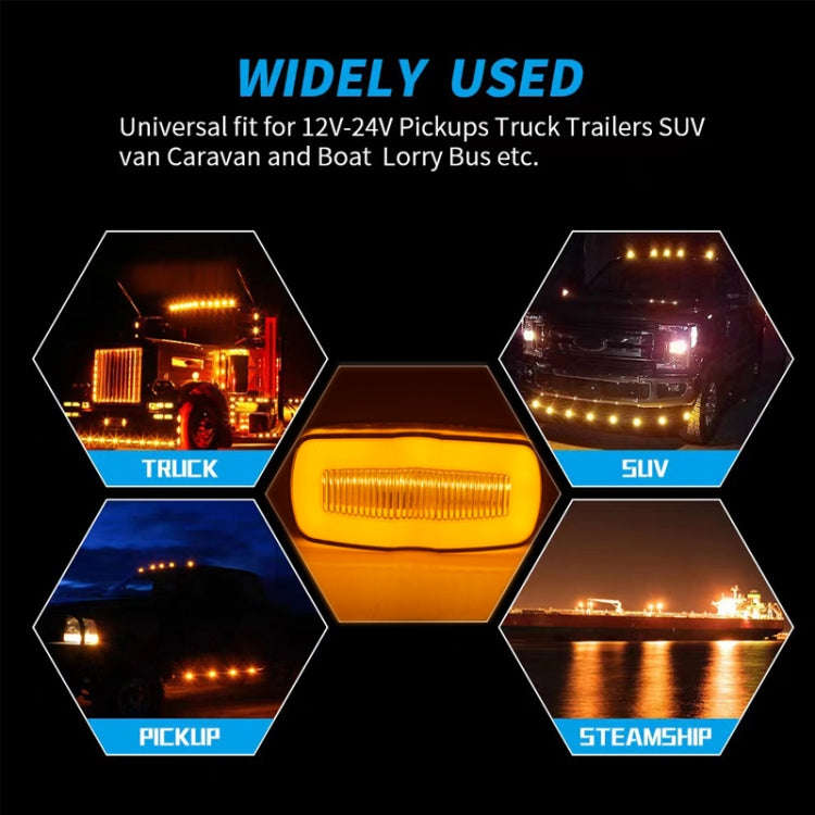 2 PCS MK-190 Truck LED Side Marker Light, MK-190 (Red Light), MK-190 (White Light), MK-190 (Yello...