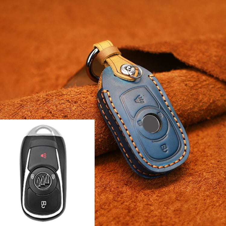 For Buick Car Cowhide Leather Key Protective Cover Key Case, Four Keys Version, For Buick, Four K...