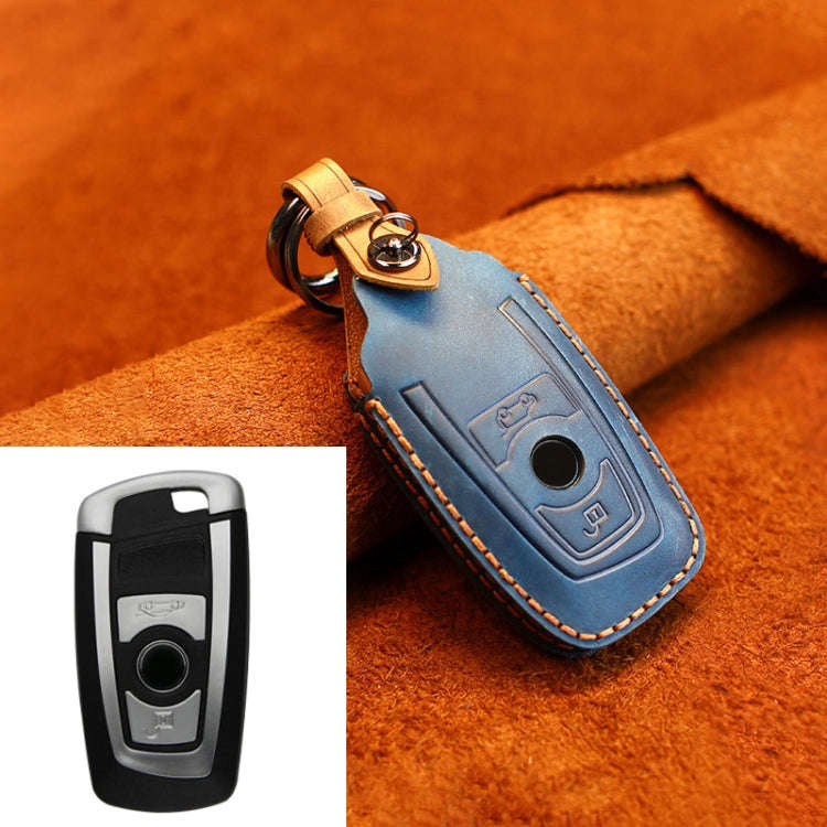 For BMW Old Style Car Cowhide Leather Key Protective Cover Key Case, Two Keys Version, For BMW Ol...