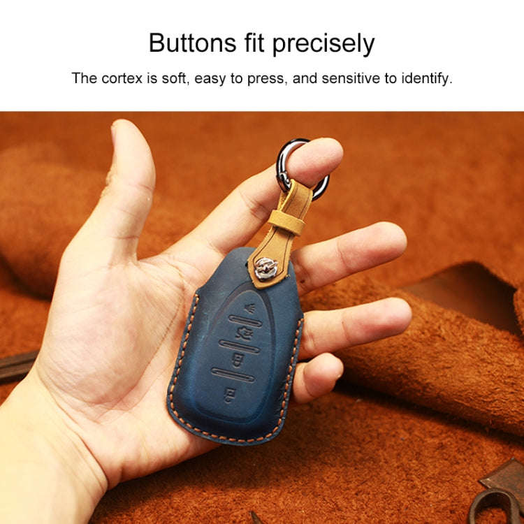 For Chevrolet Car Cowhide Leather Key Protective Cover Key Case, Four Keys Version, For Chevrolet...