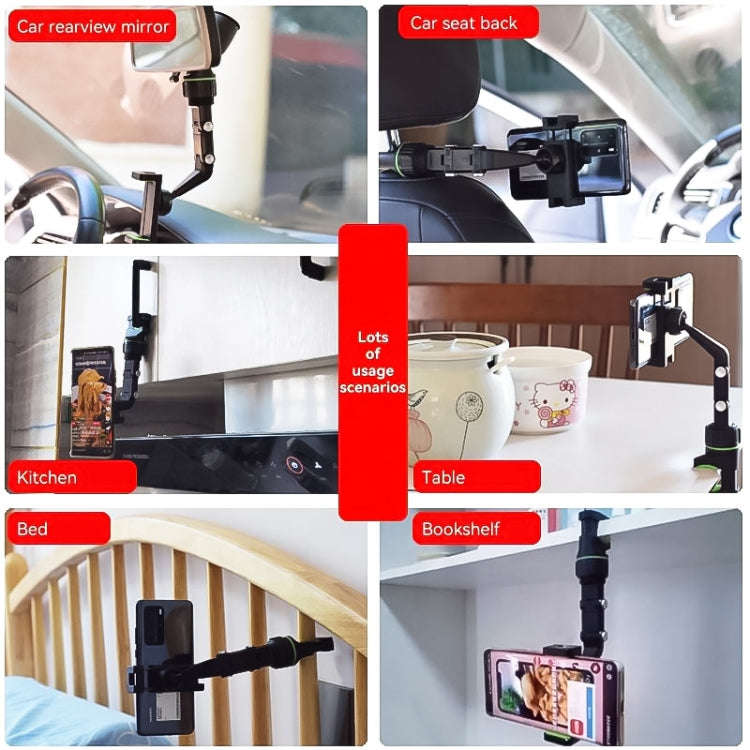 3rd Generation Multifunctional Car Rearview Mirror Rear Seat Mobile Phone Holder, 3rd Generation ...
