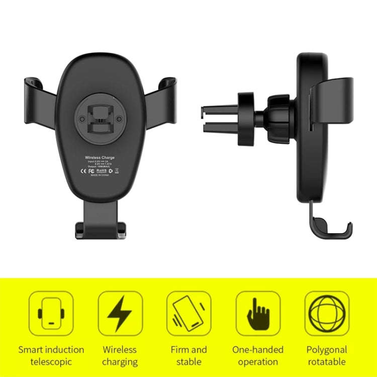 Car Wireless Charger Multifunctional Mobile Phone Wireless Charger Stand, Multifunctional Black, ...