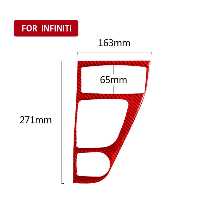 Car Carbon Fiber Gear Panel Decorative Sticker for Infiniti Q50 2014-2020, Left Drive, Gear Panel...