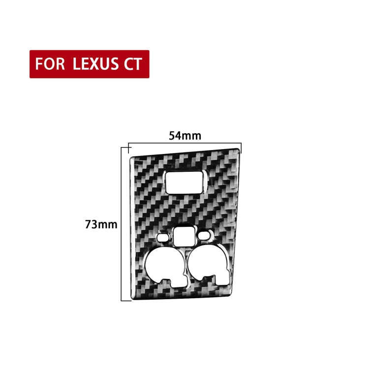 Car Carbon Fiber Sport Mode Panel B Decorative Sticker for Lexus CT 2011-2017, Left and Right Dri...
